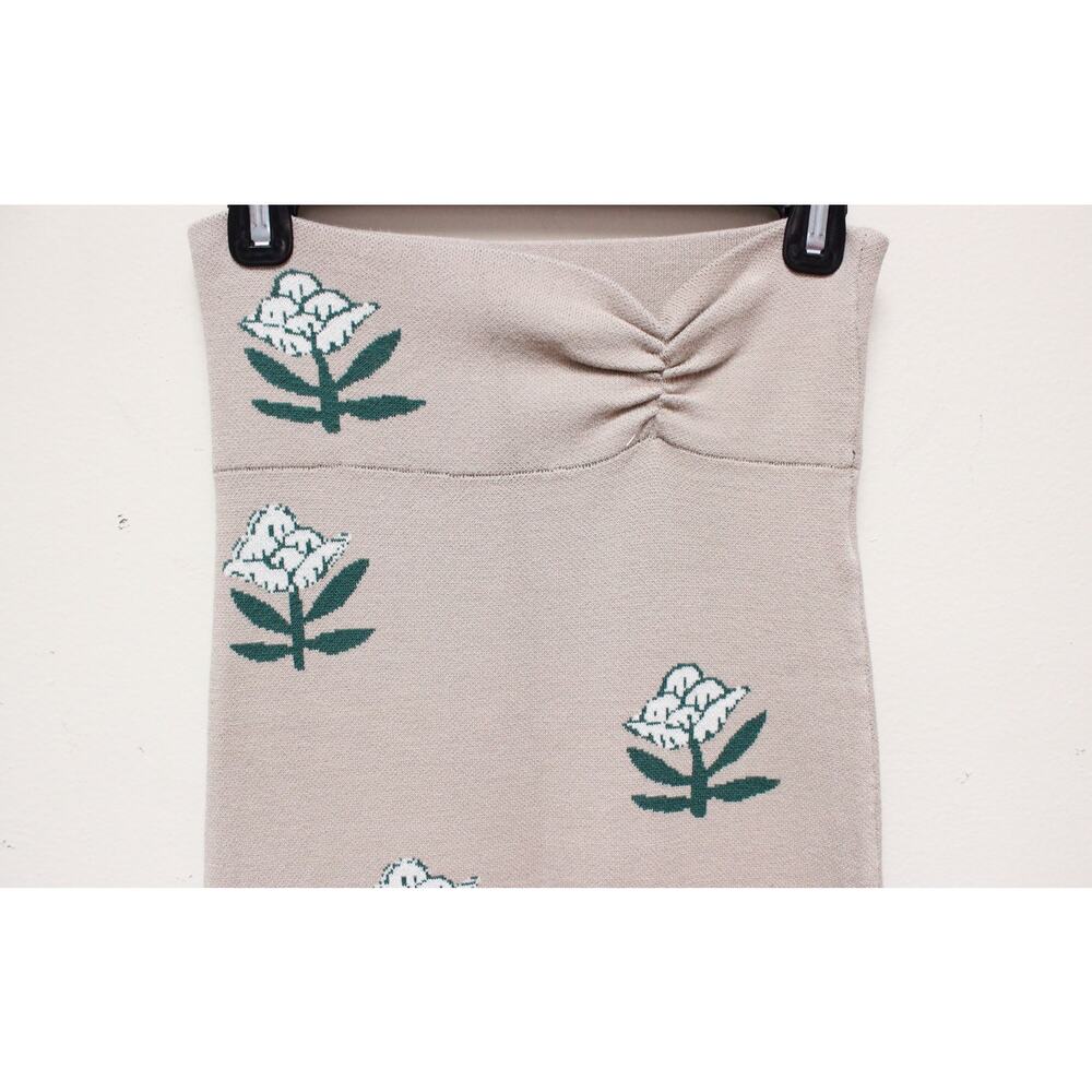Rhode Jude/Ettie Floral Knit Crop Midi Skirt 2 PC Set Size Small - Picture 8 of 9